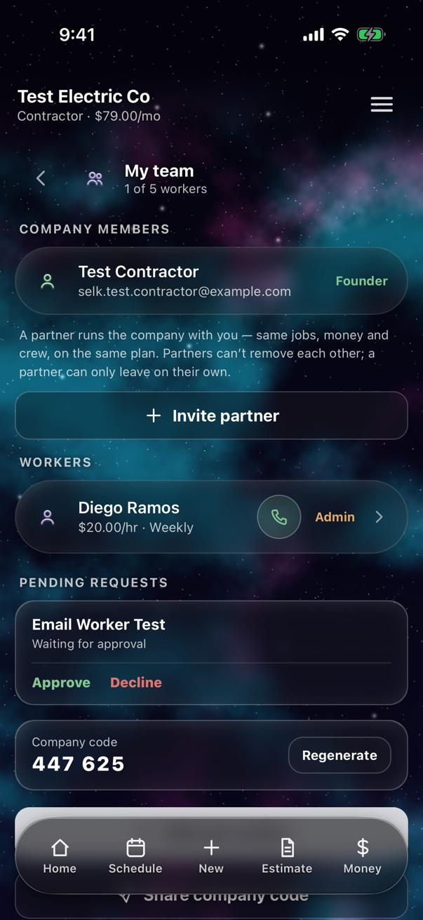 Worker details